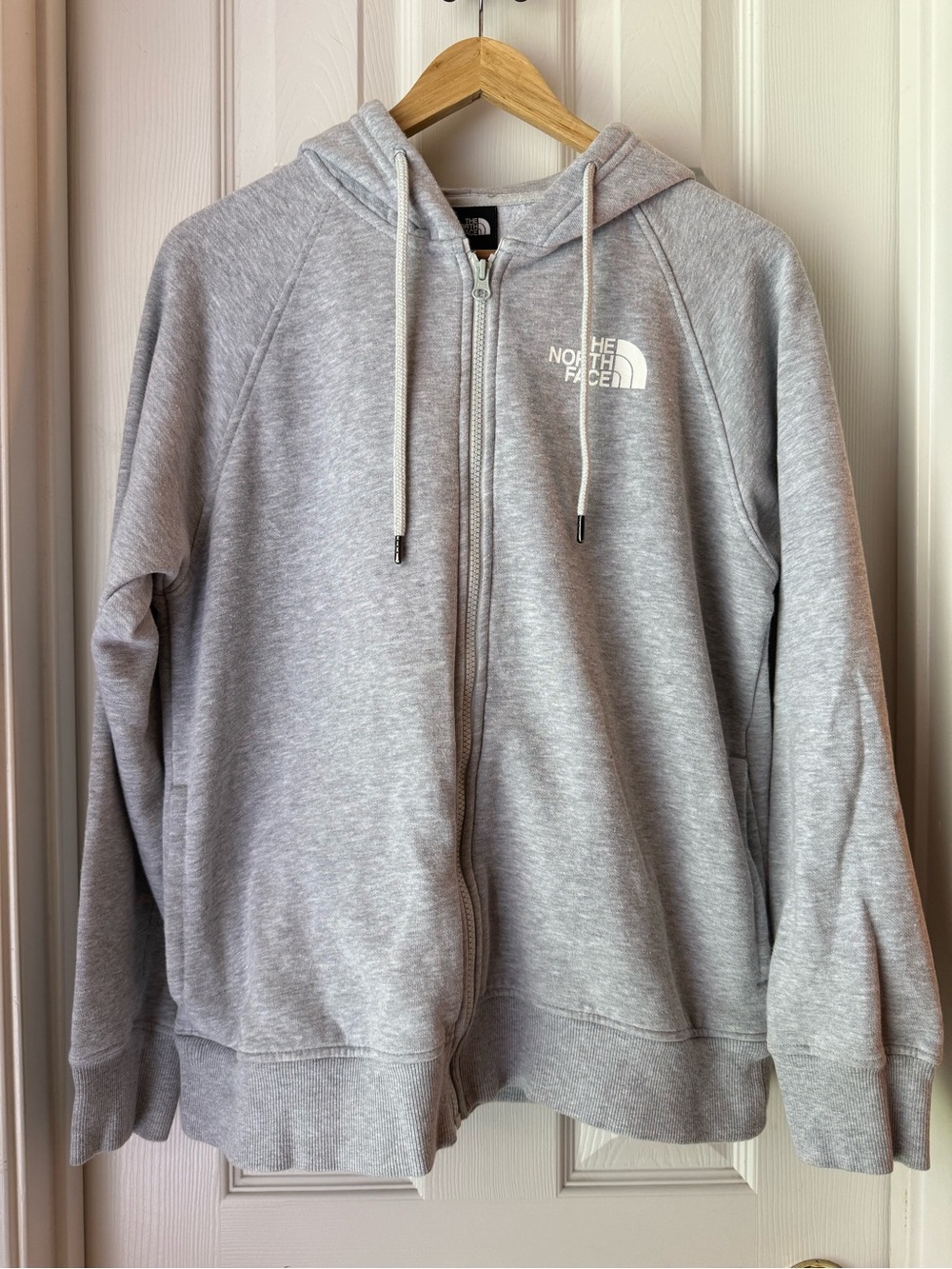 The North Face Light Gray Full-Zip Hoodie